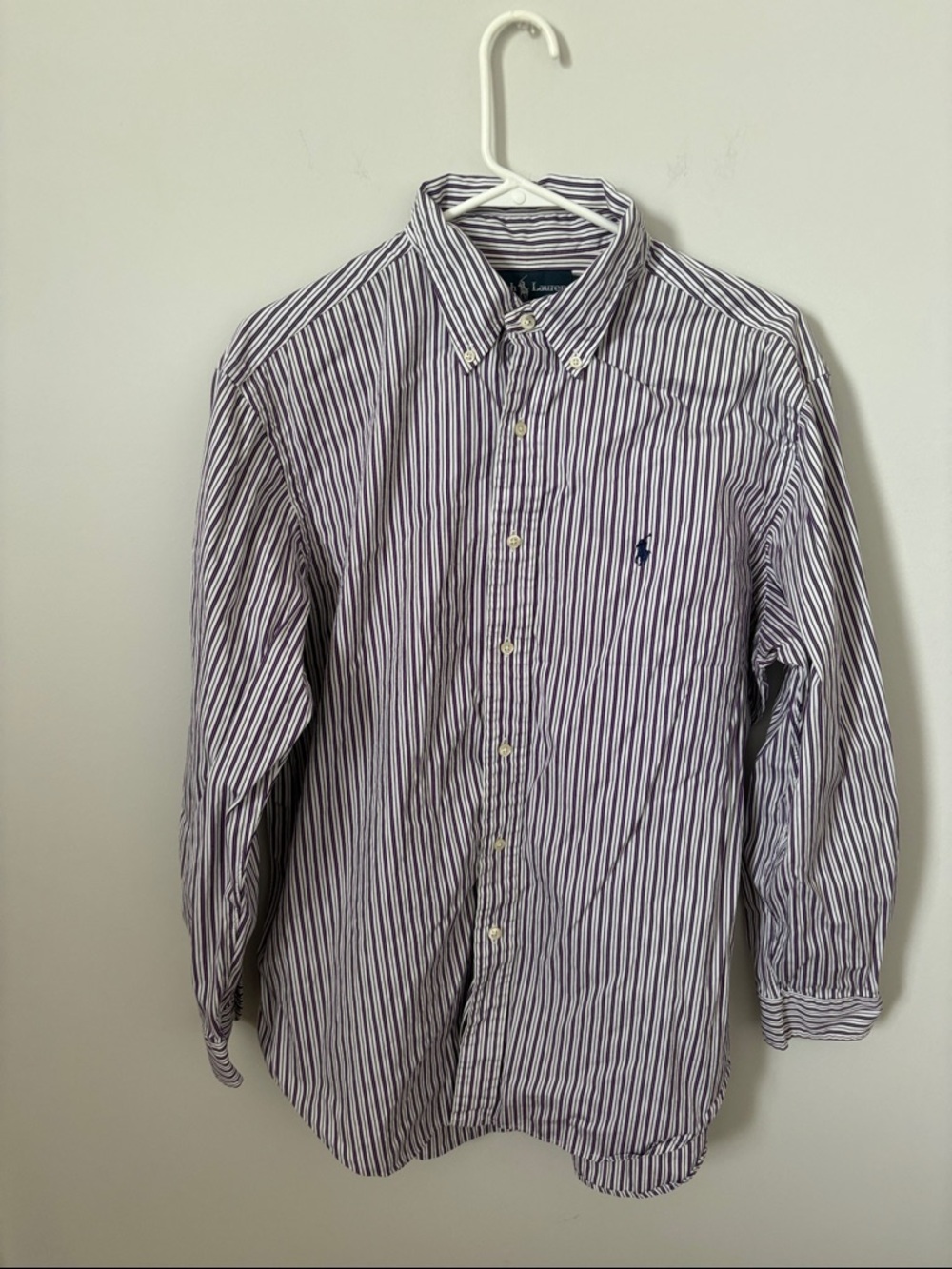 Ralph Lauren Men’s Purple Striped Button-Down Shirt